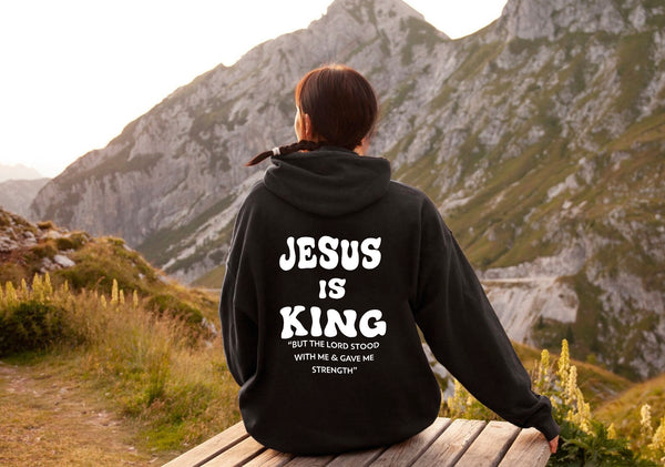 Jesus Is King Hoodie, Christian Apparel, Faith Apparel, Christian Gifts - obprintshop