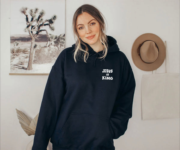 Jesus Is King Hoodie, Christian Apparel, Faith Apparel, Christian Gifts - obprintshop