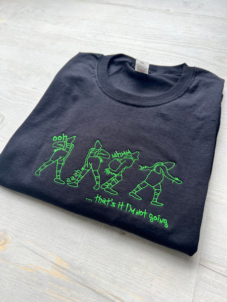 That's It, I'm Not Going! Grinch Embroidered Sweatshirt - Grey And Black - obprintshop