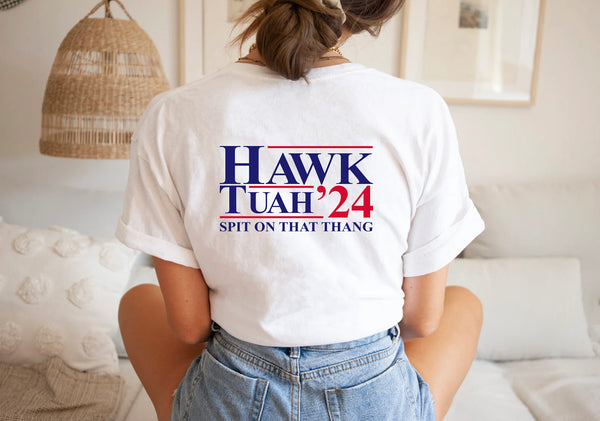 Hawk Tuah Spit On That Thang Shirt, Mens Womens T-Shirt, Meme Shirt, Viral Video Election Girl - obprintshop