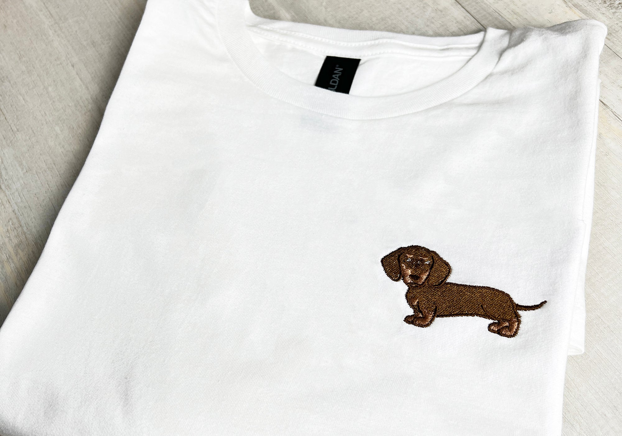 Embroidered Dachshund TShirt, Sausage Dog Sweatshirt, Gift For Dog Lovers - obprintshop