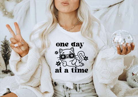 One Day At A Time Mental Health T-Shirt, Mental Health Awareness Top - obprintshop