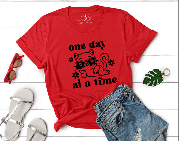 One Day At A Time Mental Health T-Shirt, Mental Health Awareness Top - obprintshop