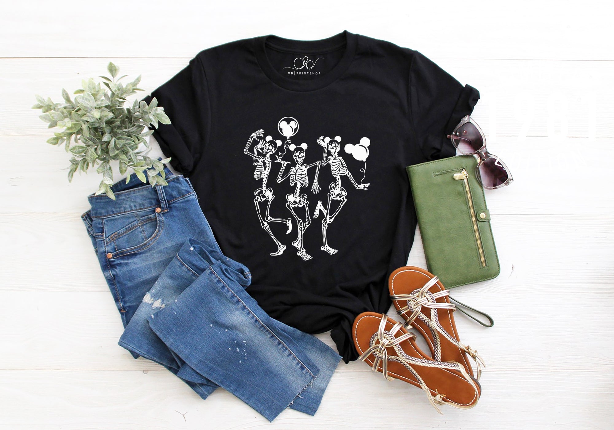 Disney Skeleton T-Shirt, Funny Halloween Disney Vacation Tee, Unisex Halloween Gift - obprintshop